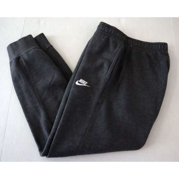 Nike BV2671 071 Men's Sz M Charcoal Heather Gray Club Fleece Cuffed Jogger Pants - Picture 5 of 12